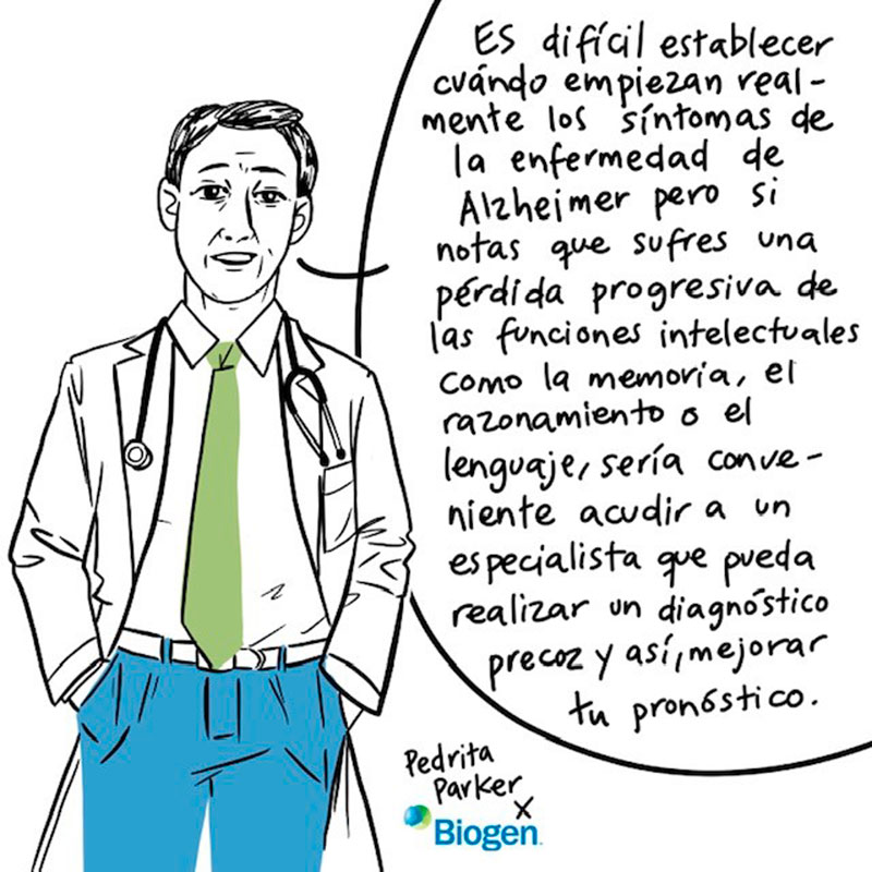 biogen's tweet image. Prestar atención a los signos tempranos de la enfermedad de Alzheimer es fundamental. Consultar cualquier duda con el médico ayudará al diagnóstico precoz y a mejorar el pronóstico de la #EnfermedaddeAlzheimer