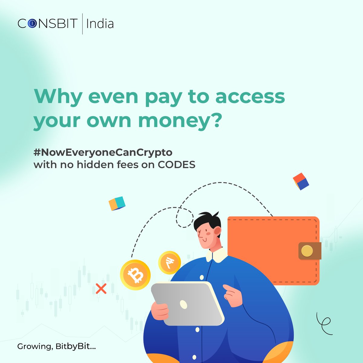 cryptoforce_in's tweet photo. Ain't nobody loves hidden charges and fees. Neither do we. So say No to that while making transfers through "CODES".
#coinsbitindia #cryptocurrency #cryptotranding #cryptotransactions https://t.co/cMvoSAW9Q3
