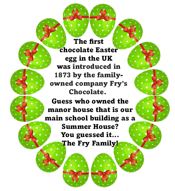 OrchardManorSch's tweet photo. Who knew? #fryschocolate #chocolate #EasterEgg #JSFryandSons #Easter #Delicious #EggShaped #WhatsInsideTheEgg #FoiledEgg #EasterPresent #EnglishHistory #Dawlish #DawlishHistory https://t.co/PJpNZUq2xi