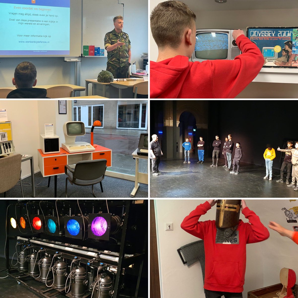 Maatwerkweek dag 4!
Weer een geweldige dag. De Hello City cultuurtocht met bezoeken aan het Edah Museum, Kunstkwartier, Het Speelhuis, De Cacaofabriek, Kasteel #Helmond en het HomeComputerMuseum. En ook nog gastlessen van iemand van de Koninklijke Luchtmacht: heel interessant!