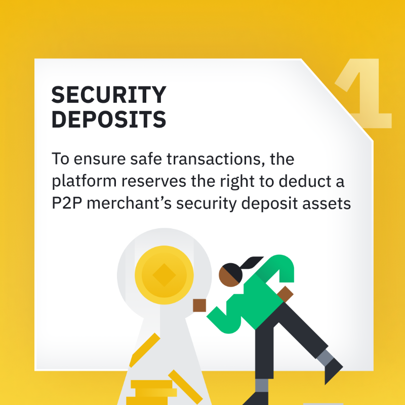 binance's tweet photo. 5 ways to keep your crypto safe with #Binance P2P ⤵️