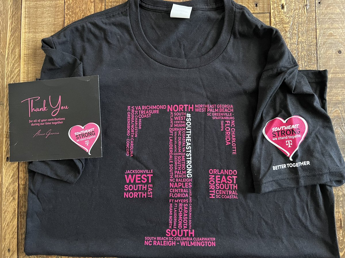A one of a kind T-shirt shouting out every Southeast Team. Thank you <a href="/AnnieG_FL/">Annie Garcia</a> for this awesome parting gift, your support and leadership. #Southeast