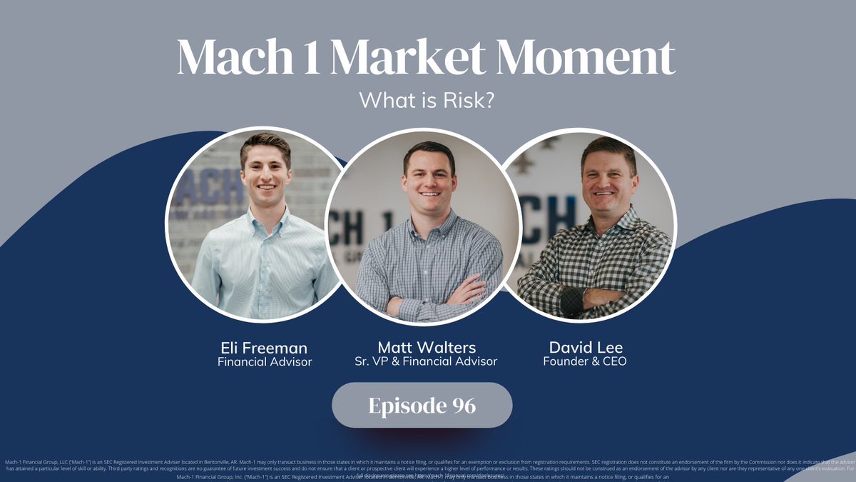 Mach1Financial's tweet photo. Episode 96 of the Market Moment is LIVE!

How much risk are you taking by investing in the market? David, Matt &amp; Eli take a look at what can raise or lower your risk, and why a lot of people may not be defining "risk" correctly. https://t.co/CjfcIKAuVh https://t.co/sNWF3Oe1oA