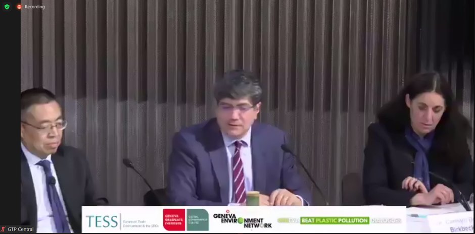 wto's tweet photo. DDG Zhang @xiangchen_zhang highlighted the WTO's efforts in advancing discussions on trade's role in tackling plastic pollution. More work will be done to engage more members and provide technical assistance to small island developing countries, he said. #WTOPlastics @TESSForum https://t.co/zY1H9xoVhg