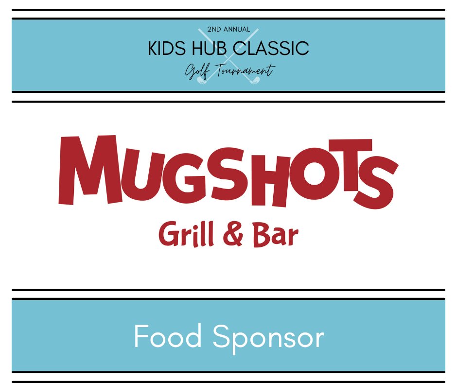 KidsHub_CAC's tweet photo. Kids Hub Child Advocacy Center would like to thank our Food Sponsor for the 2nd Annual Kids Hub Classic Golf Tournament, Mugshots Grill &amp; Bar. #KidsHubCAC #KidsHubClassicGolfTournament #ChildAbuseAwarenessMonth https://t.co/EjTFfJQO96