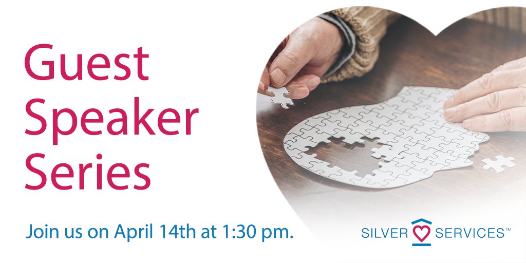 Silver_Serv's tweet photo. Have you heard of our monthly Guest Speaker Series? Join us on April 14th for:  Taking Control of your Brain Health.  Presented by Danielle Farrell from The Alzheimer's Society.  Stay mentally active. Register today! 

#Heart2Home 💕🏡  #AlzheimersSociety #BrainHealth https://t.co/gLzrI7ygOV