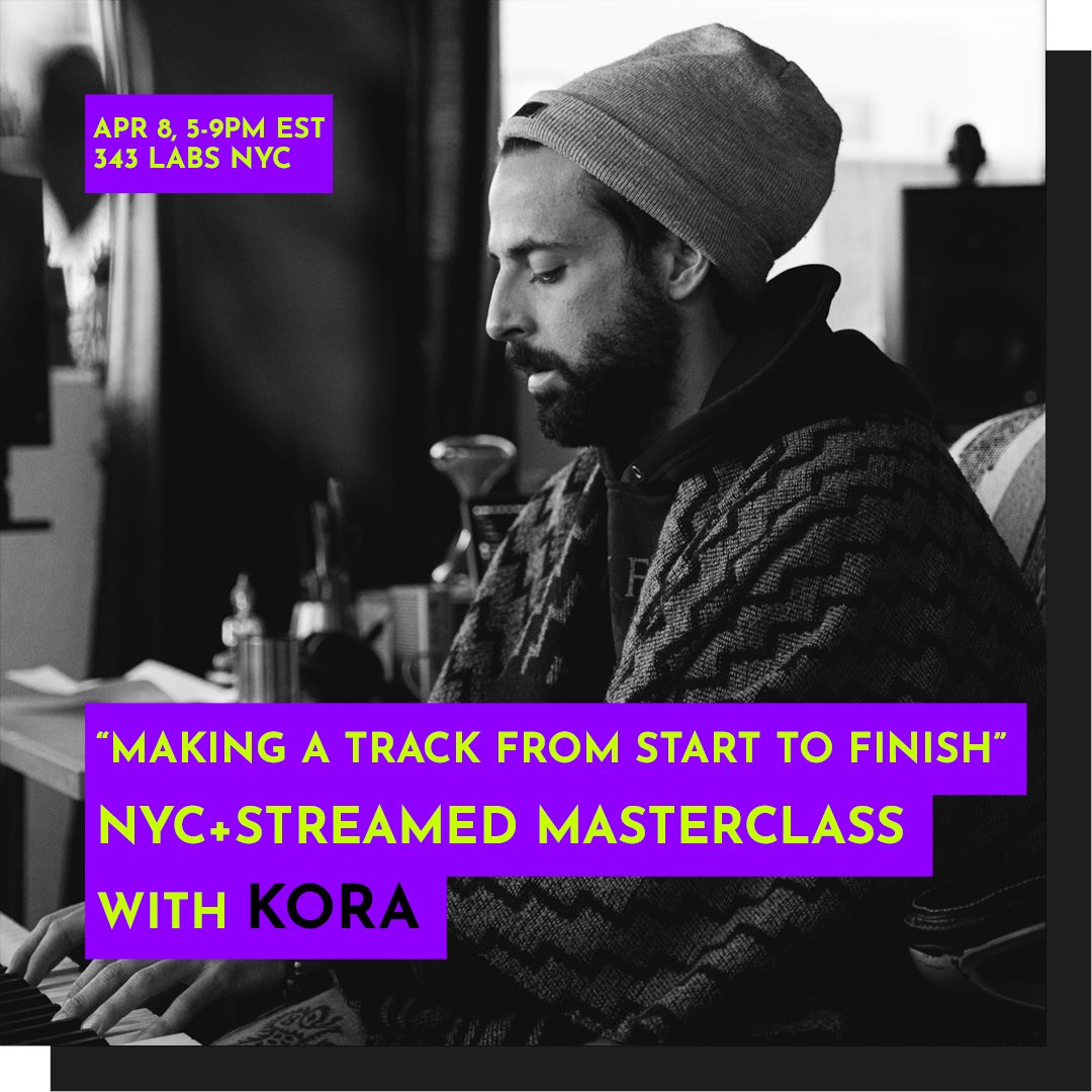 343ProSessions's tweet photo. This Friday, April 8th. We have a special Pro Session Led by Kora. A music producer, touring DJ, and teacher who released on labels like Anjunadeep, Kindisch, Sol Selectas. This pro session will be interactive in "Making a Track from Start to Finish"

https://t.co/gUSYvUwwCc https://t.co/Ja6vyEw39b