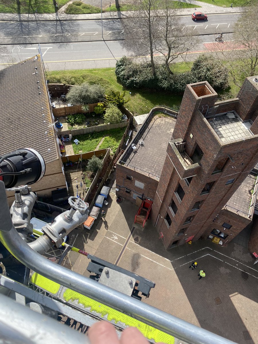 Todays adventures <a href="/Southsea24/">Southsea Fire Stn</a>. BA casualty rescue and finally got to go up 30m in an ALP! Big thank you to blue watch.