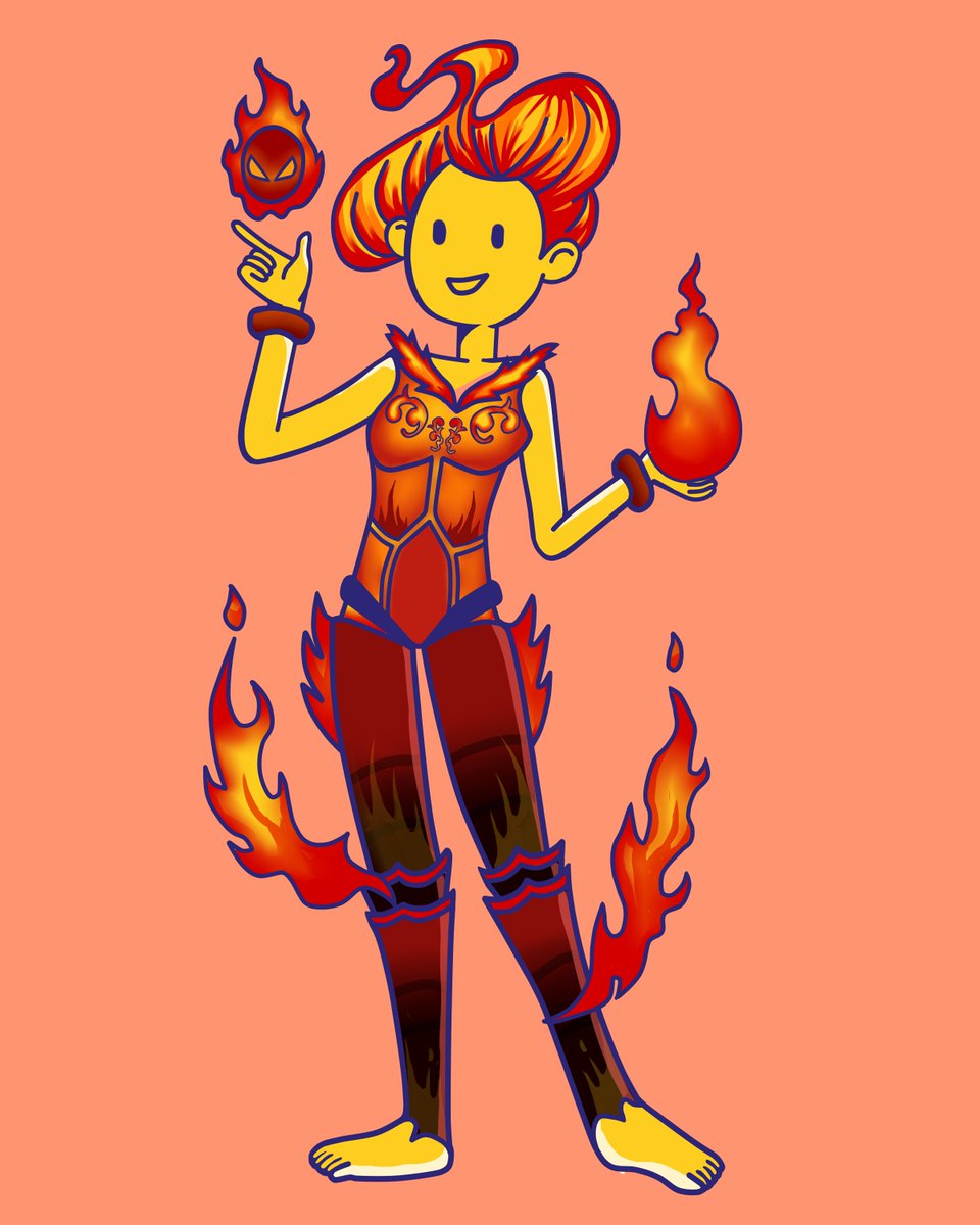 jeriquimbo's tweet photo. @themagus_nfts @themagus_nfts
 &amp; #MagusFanart 
Hi this is my fire inspired Magus kinda inspired by flame princess from Adventure time https://t.co/UZ57ASlUWY