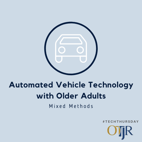 OTJRJournal's tweet photo. #TECHTHURSDAY
When older adults’ driving abilities decline, #automateddriving technologies may improve #communitymobility, engagement, and #independence
https://t.co/azZPdnMgNM
#OT #OTResearch #tesla #mixedmethods #occupationaltherapy #drivingrehab https://t.co/KjNE5TKnDV