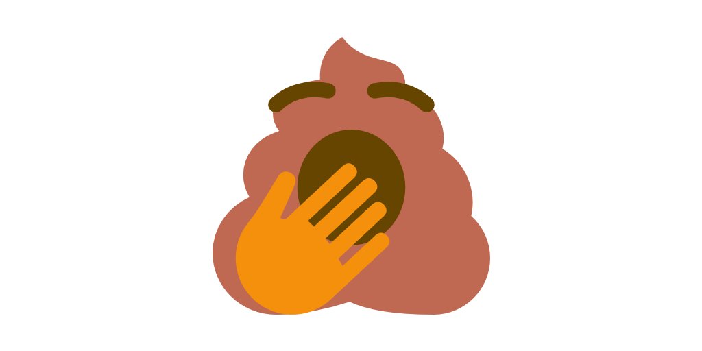 🥱 yawning + 💩 poo =