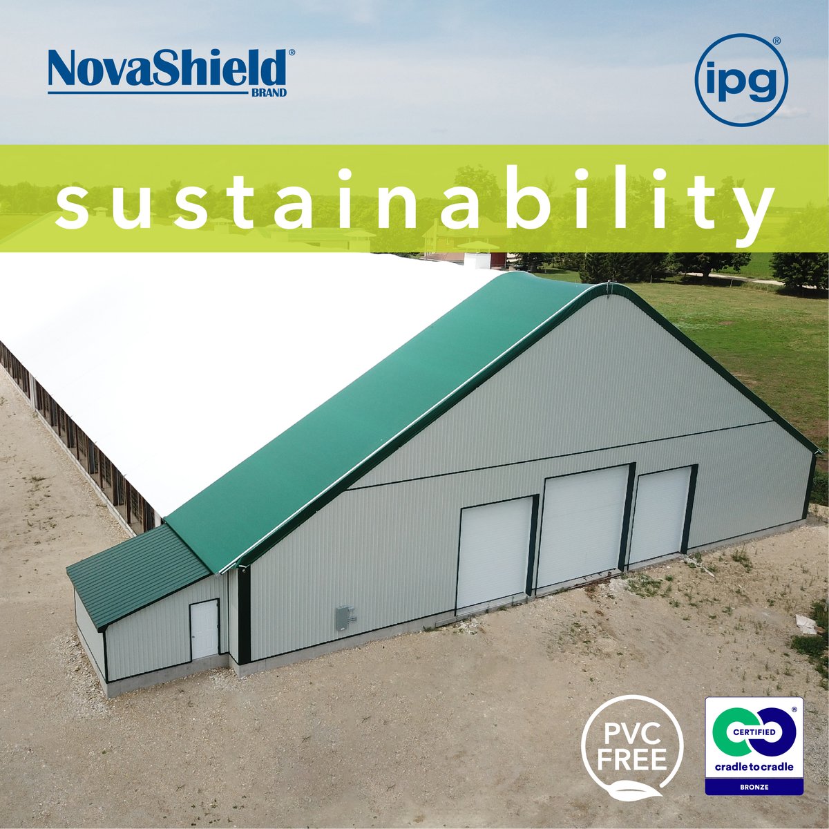 NovaShieldBrand's tweet photo. NovaShield is the first Sustainable Structure Fabric Solution in the world to achieve Cradle to Cradle Certified®Bronze! NovaShield is PVC free, 
#sustainability #cradle2cradle https://t.co/rUvrULJOZ2