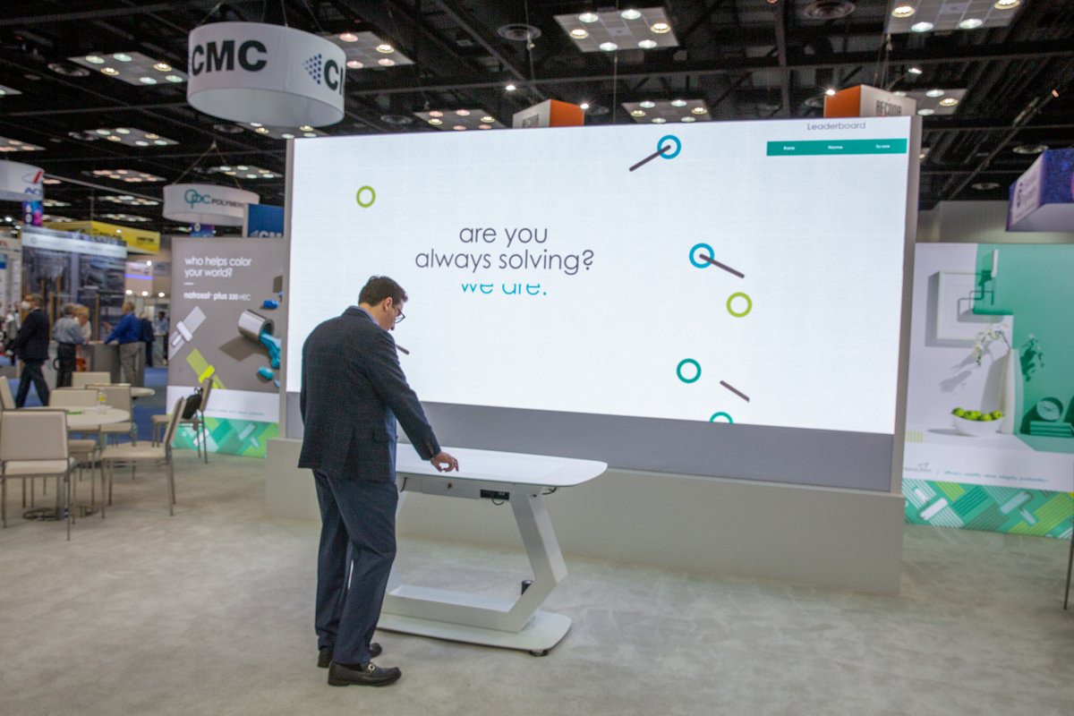 momencio's tweet photo. Days one & two at the @AC_Show were a blast! The @customedialabs team launched one of their most engaging digital booth experiences at the @AshlandInc #interactivebooth powered by @momencio for cutting edge #leadcapture, #followup, #gamification and 360 #Analytics. #ACS2022 https://t.co/rVS8cbO1en