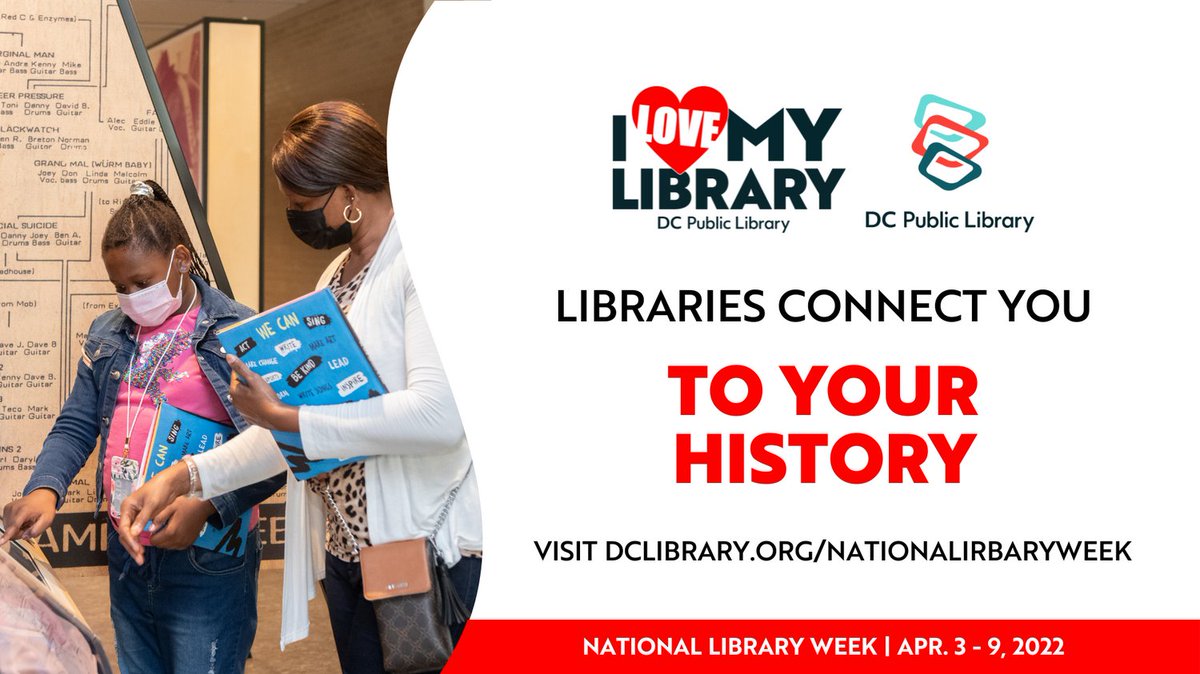 dcpl's tweet photo. This #NationalLibraryWeek we are celebrating the ways that #LibrariesConnect. Spaces like The People's Archive can help you connect to your own history with archival materials and exhibitions that bring the past to life and provide context for the present. https://t.co/aeL0MpVp96 https://t.co/minyX5de8o