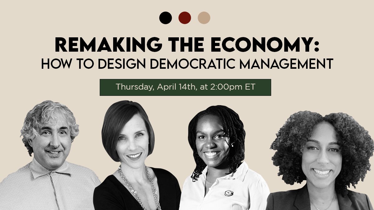 What design decisions need to be made to support a democratic workplace? NPQ's webinar on 4/14 will explore this and more, featuring Nicole Koch of <a href="/tfssolar/">TFS Solar</a>, Yarissa Soriano of <a href="/WeAreDAWI/">The Democracy at Work Institute</a>, and Anj Talley of <a href="/MandelaGrocery/">nourishing our neighborhood</a>. Register for free: bit.ly/3DJFkVB