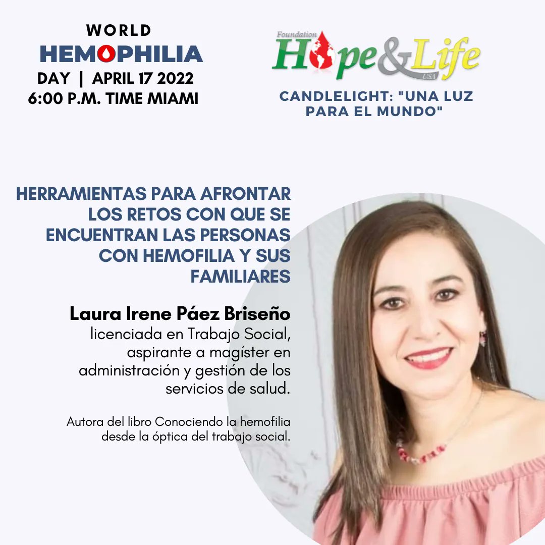 FHopeandLifeUSA's tweet photo. Este será uno de los temas de conversación que tendremos durante la conmemoración del #DíaMundialDeLaHemofilia. 

No olvide hacer su registro aquí 👇
https://t.co/aey87OMoFV https://t.co/U9O3KoDKkI
