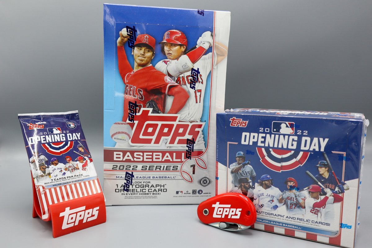 Topps's tweet image. ✨ GIVEAWAY ✨

The day we've all been waiting for, #OpeningDay! We're kicking off the MLB season in style with a chance to win big. Comment what team you're rooting for this season and you could win some 2022 Topps Series One and 2022 Topps Opening Day.

(Winner chosen 4/8)
