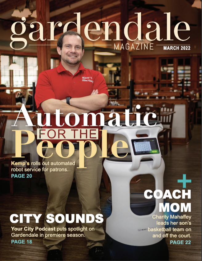 bearrobotics's tweet photo. We are excited to share that @kempskitchen and their newest member, Betsy, is featured on the March issue of Gardendale Magazine! 🤖

Click to read more! https://t.co/AStCu5ojzV 

#ServiServes #BearHospitality #HospitalityElevated #ServiRestaurants #AlabamaRestaurants #Robotics https://t.co/d1d0c4KLZs