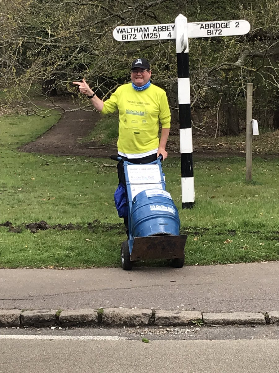 Day 8 #beerpush It’s REALLY tough today lots of hills, mud and strong winds. Please give Mr <a href="/moongazerale/">Moon Gazer Ale</a> support and encouragement, he’s pushing on 👏<a href="/Itsontheball/">It's On The Ball</a> @StBartsTCGroup #testicularcancerawarenessmonth #checkforfred #haveyoucheckedyours