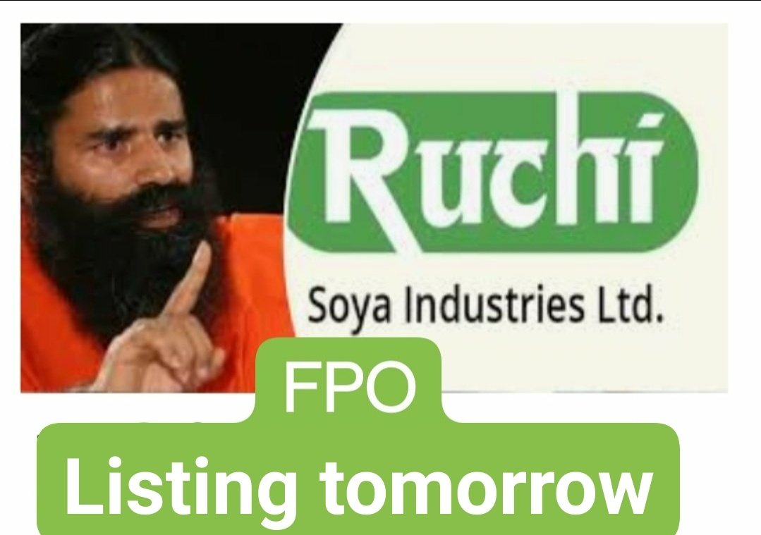 tijarawala's tweet photo. #RuchiSoya #FPO listing ceremony tomorrow at @BSEIndia 

सिद्धि और समृद्धि का कल होगा योग🐚
#स्वदेशी से राष्ट्रसेवा का अभिनव प्रयोग

कल @yogrishiramdev
हरिद्वार से पूंजी बाजार के द्वार पर देंगे दस्तक👉
#संकल्प_से_कायाकल्प देख ऊंचा होगा मस्तक👍
Ringing of gong at 9.15am🐚👏
@ANI https://t.co/2ce12sEvYS