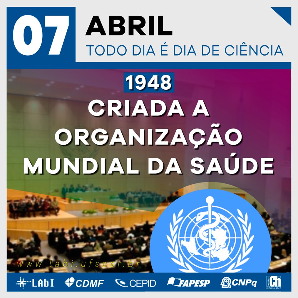 clickciencia's tweet photo. Quando delegados de 51 países se reuniram em São Francisco (EUA) para criar as Nações Unidas, em 1945, um dos temas discutidos foi a necessidade de uma organização que zelasse pela saúde global. Pouco tempo depois nasce a OMS, que tem sede em Genebra (Suíça). #labi #ufscar #OMS https://t.co/Q6gsI4ILm7