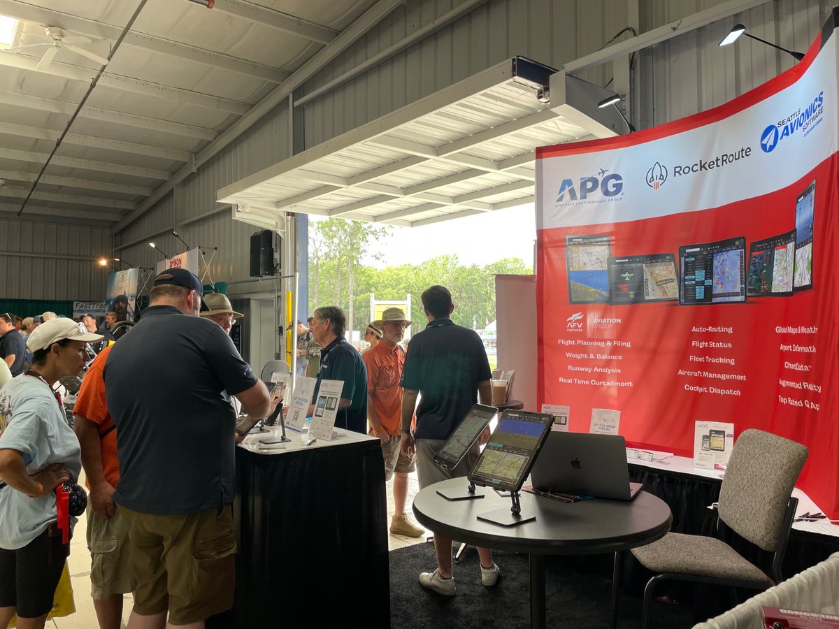 SeattleAvionics's tweet photo. Stop by booth B-023 @SunnFunFlyIn to learn about FlyQ EFB, 4D weather, augmented reality, fuel prices and so much more!

#SnF2022 #augmentedreality #weatherapp #pilotapp #avgeek https://t.co/e97oPMmzCj