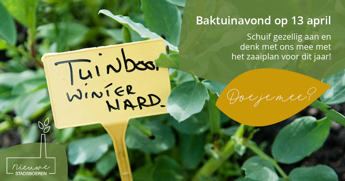 Nieuwe Stadsboeren (@nieuwestadsboer) on Twitter photo Tijd om te zaaien! Of nouja het zaaiplan af te maken.. zin om mee te doen? Kom woensdagavond gezellig even buurten, meedoen en een hapje mee prikken vanaf 17.30u of schuif later aan. Laat even weten of je komt via info@nieuwestadsboeren.nl of FB en Instagram #nieuwestadsboeren Tijd om te zaaien! Of nouja het zaaiplan af te maken.. zin om mee te doen? Kom woensdagavond gezellig even buurten, meedoen en een hapje mee prikken vanaf 17.30u of schuif later aan. Laat even weten of je komt via info@nieuwestadsboeren.nl of FB en Instagram #nieuwestadsboeren