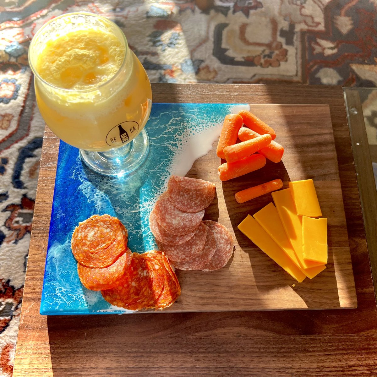 budobotm's tweet photo. Putting my new charcuterie board to good use! 😊 https://t.co/FOf6bIOhx8
