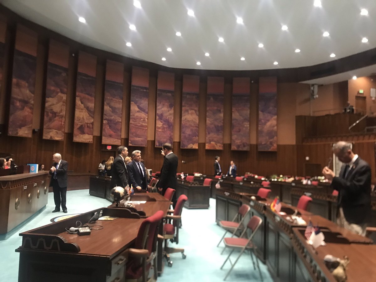 Out at the Arizona House of Representatives for a special joint legislative session with Ukrainian Consul General Dmytro Kushneruk. 

Reporting for <a href="/cronkitenews/">Cronkite News</a> with <a href="/ErykaForquer/">Eryka Forquer</a> and <a href="/samanthachow_/">Sam Chow</a>.