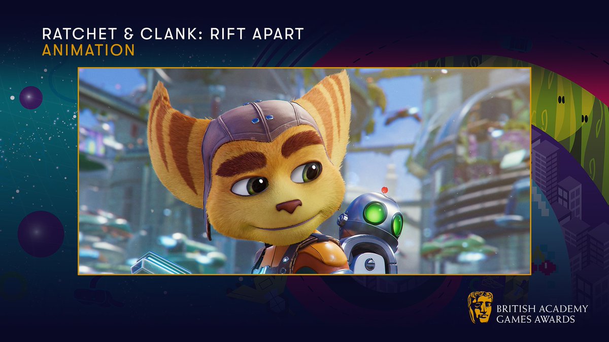 Our #BAFTAGames Animation category winner is Ratchet &amp; Clank: Rift Apart. The game’s second win of the night!