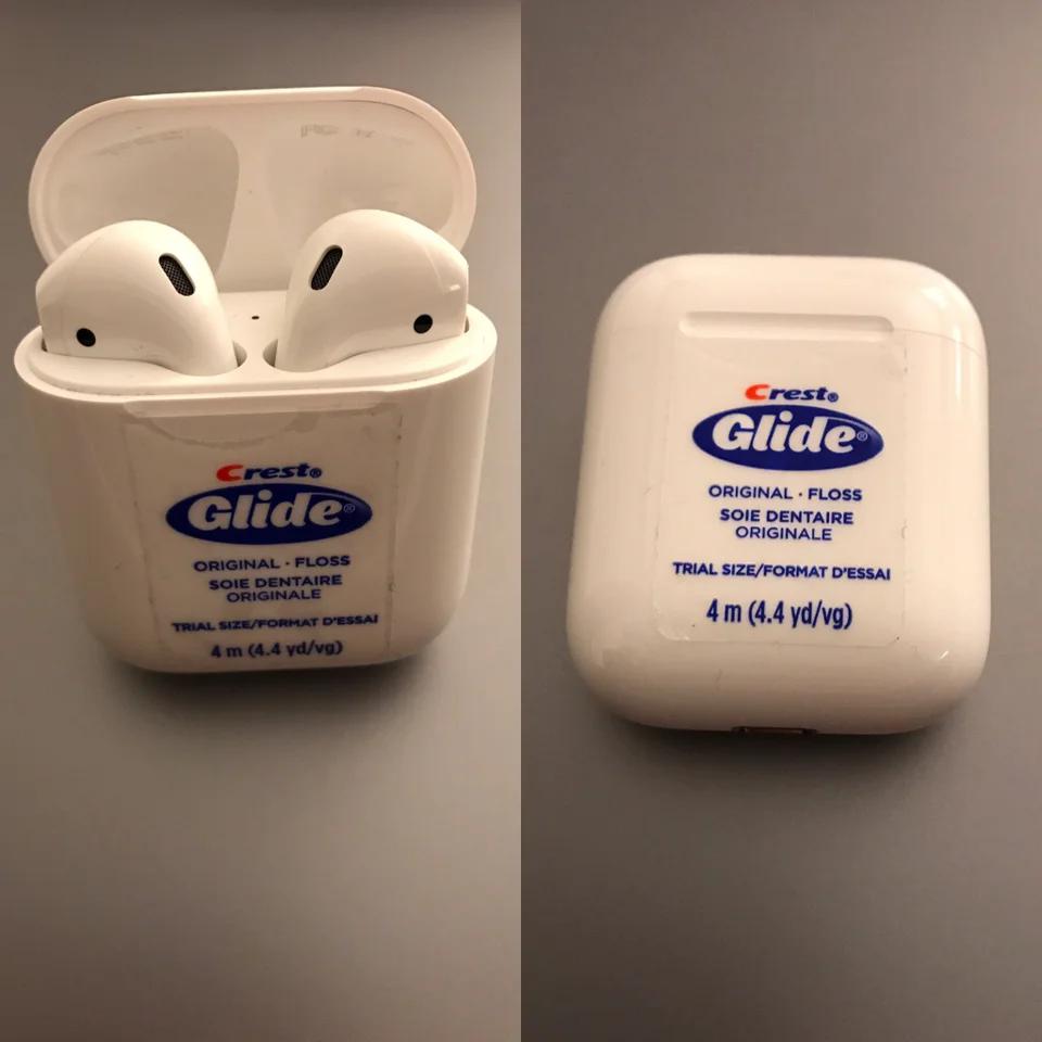 Måltid uheldigvis Station 9to5Mac on Twitter: "Pro Tip: Theft proof your AirPods with a dental floss  label via /u/dump_acc_91 https://t.co/VkV5a1c5Bq" / Twitter