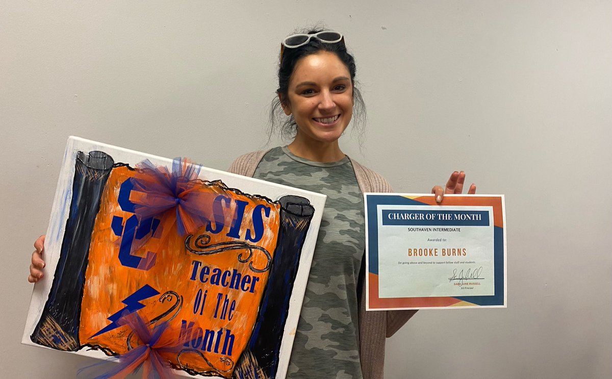 TweetDCS_SIS's tweet image. Congratulations to our Chargers of the Month! All hard working, dedicated, and kind. Congrats to our amazing math coach, Brooke Burns also! 🧡💙🧡💙 #TeamDCS #MakingItMatter