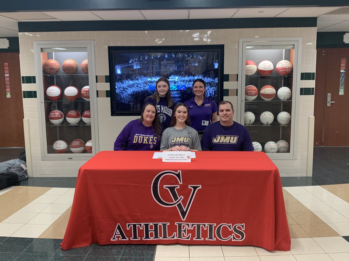CVSDeagles's tweet photo. Congratulations to Caroline Neely on signing to Cheer at James Madison University! Best of luck! https://t.co/xCF27gi4Fv
