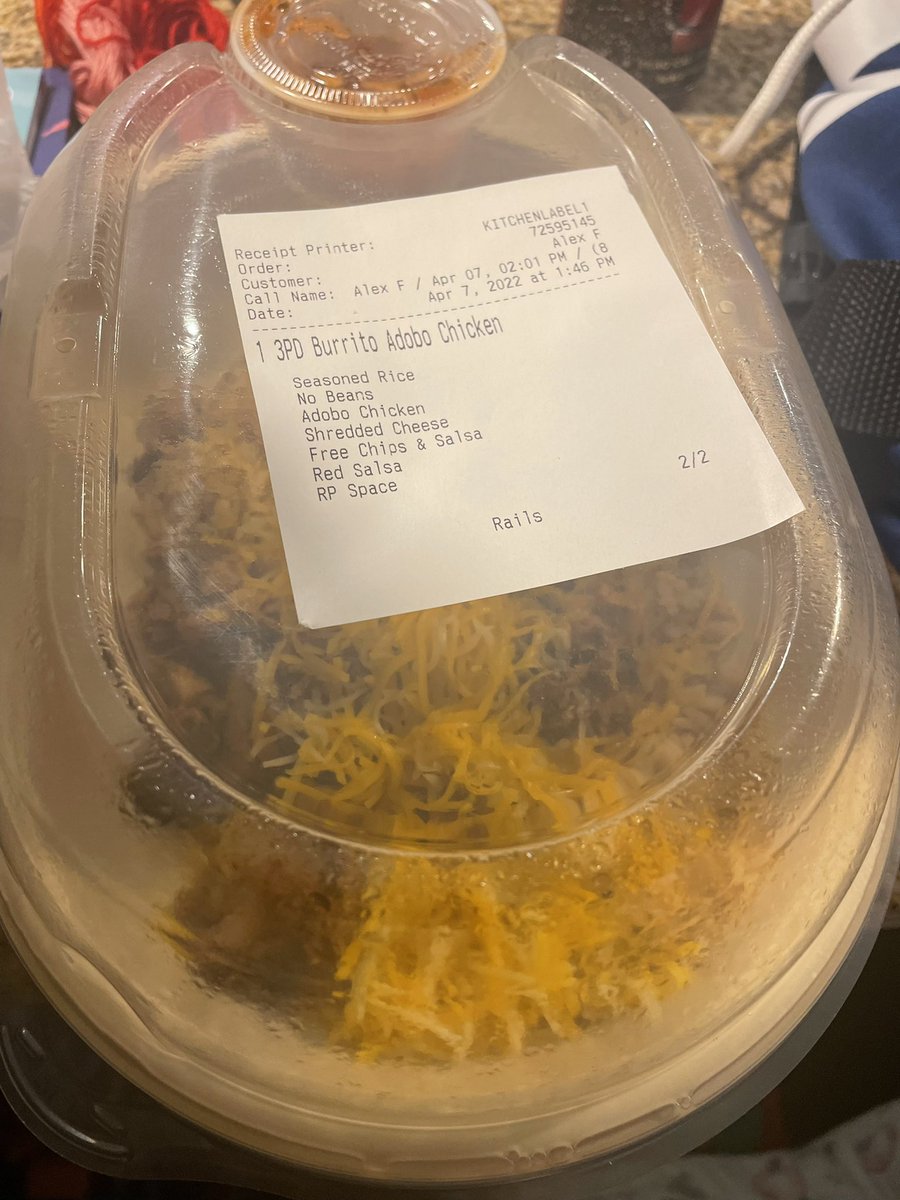 Alexdrum18's tweet photo. @Moes_HQ Tried to order a burrito today and I was given all of the ingredients in a bowl. 😑 https://t.co/Kvg1P8nrB5