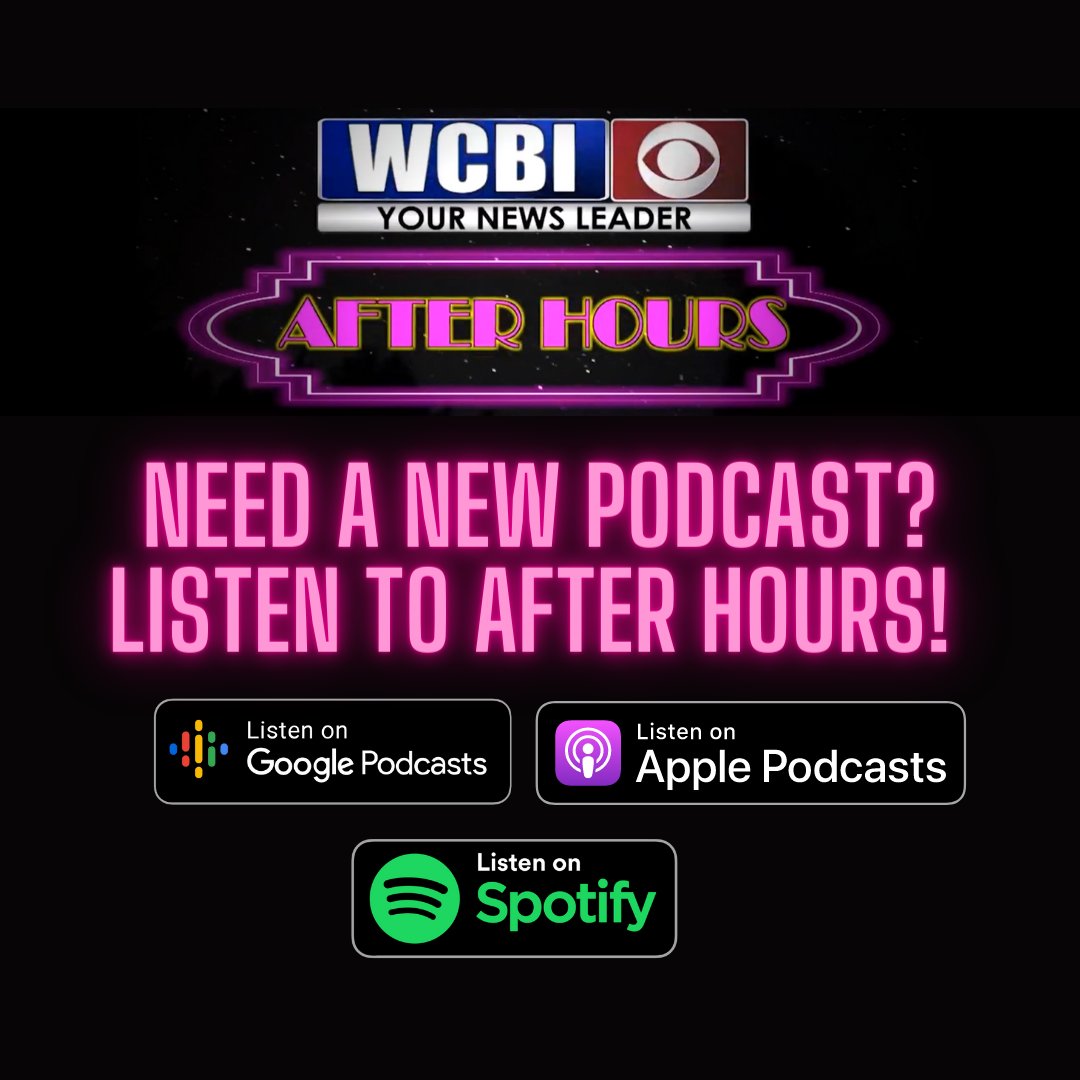 AfterHoursWCBI's tweet photo. Planning on driving somewhere this weekend? Throw on the After Hours podcast! Listen to the crew discuss the slap heard around the world. Comment below what your favorite podcast is! https://t.co/Lli3Gtm6zQ