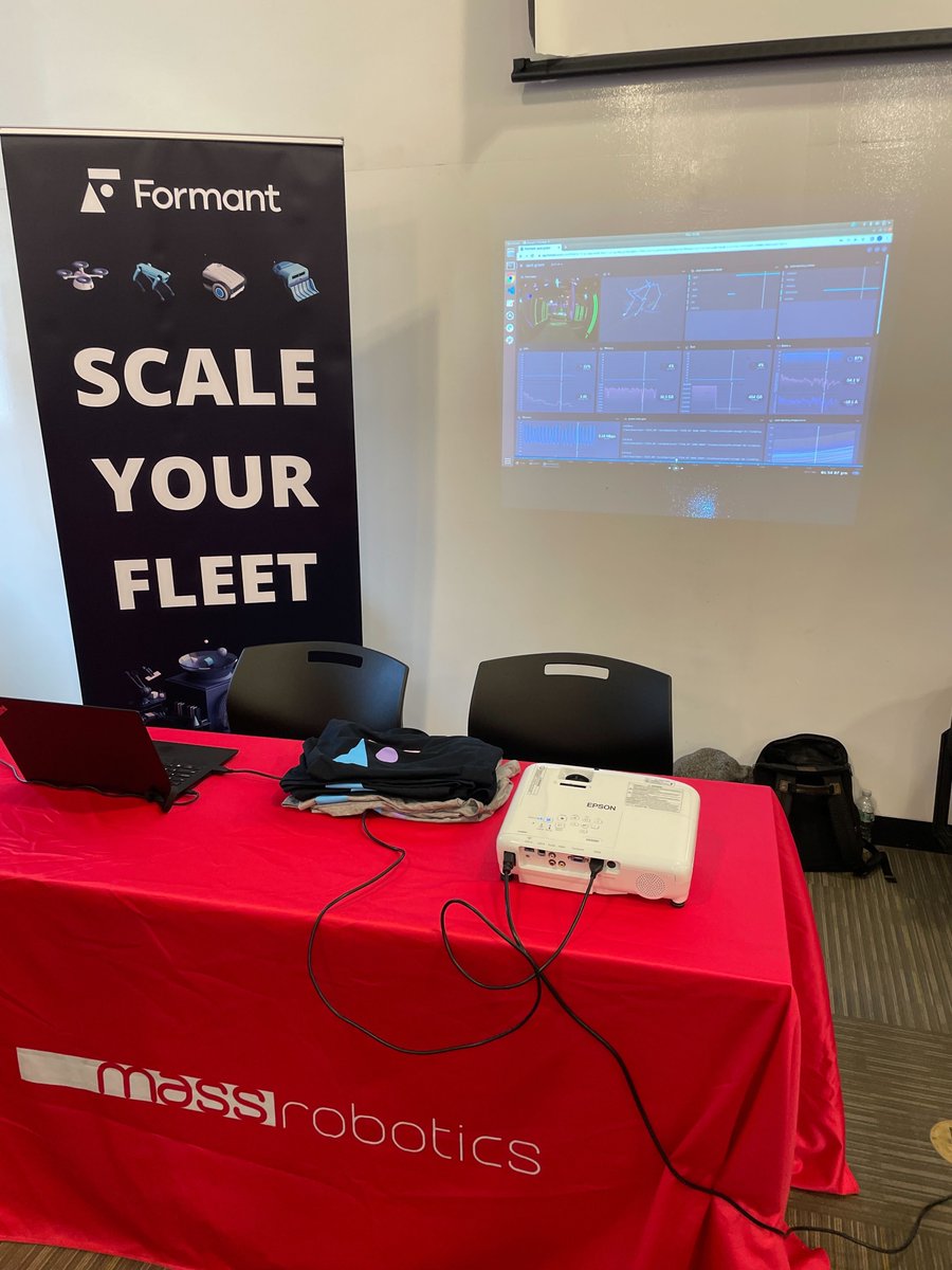 FormantInc's tweet photo. We're at Robosource hanging out with other @MassRobotics partners today! Stop by for a t-shirt and get a demo of Formant's platform from our very own Aaron Boswell [not pictured].

#Robosource #robots #robotics #roboticssolutions #conference https://t.co/Ib1QmFDKq8