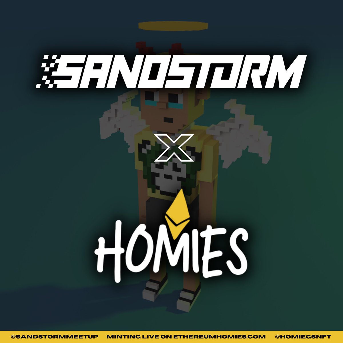 Making Metaverse moves!

We officially partnered up with <a href="/sandstormmeetup/">Sandstorm</a>🤝

This opens up possibilities for the homies to be amongst the first to host sandbox live events!🤩

Join spaces and discord to discuss our new partnership!
x.com/i/spaces/1Mnxn…

discord.gg/ethhomies