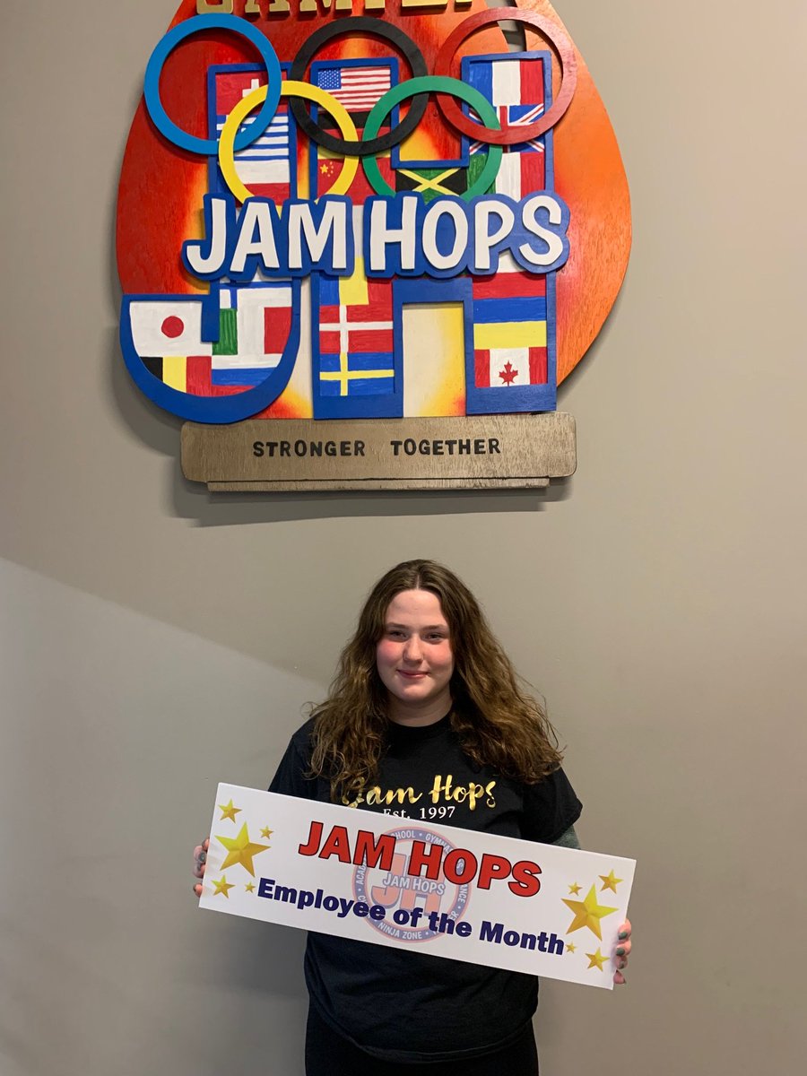 jamhopskids's tweet photo. A round-of-applause for our April #EmployeeoftheMonth, Erin!👏 Erin was nominated because she is a huge asset to Jam Hops, helping out wherever she can with a smile on her face! Thank you for all of the hard work you do, Erin! ✨ https://t.co/Zta0ayRG89