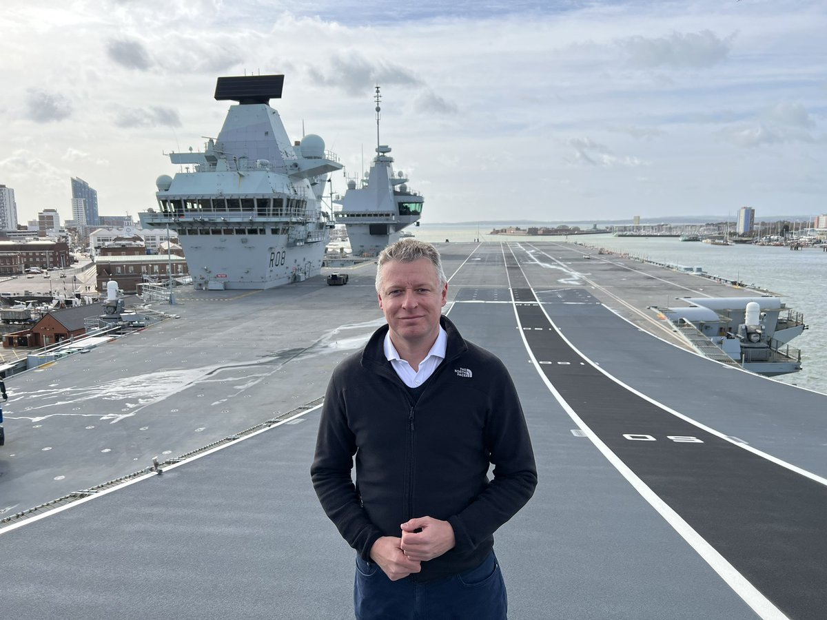 LukePollard's tweet photo. This morning I was in #Portsmouth visiting HMS Queen Elizabeth so only feels right on a day of naval bases to end the day in #Devonport. Good team knocking on doors supporting Bill Stevens. #LukeMP https://t.co/pCjeUI7EYd