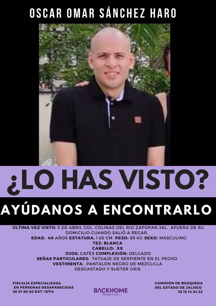 andy_1407's tweet photo. Me ayudan a compartir, por favor. 

@eugeniaguera @BitacoraPol @VEROLOMEL @bourjack @IsaackdeLoza
@sonia_ssi @Quadratin_Jal @cabanillas75 @qucho https://t.co/IdFcgnUI1Z