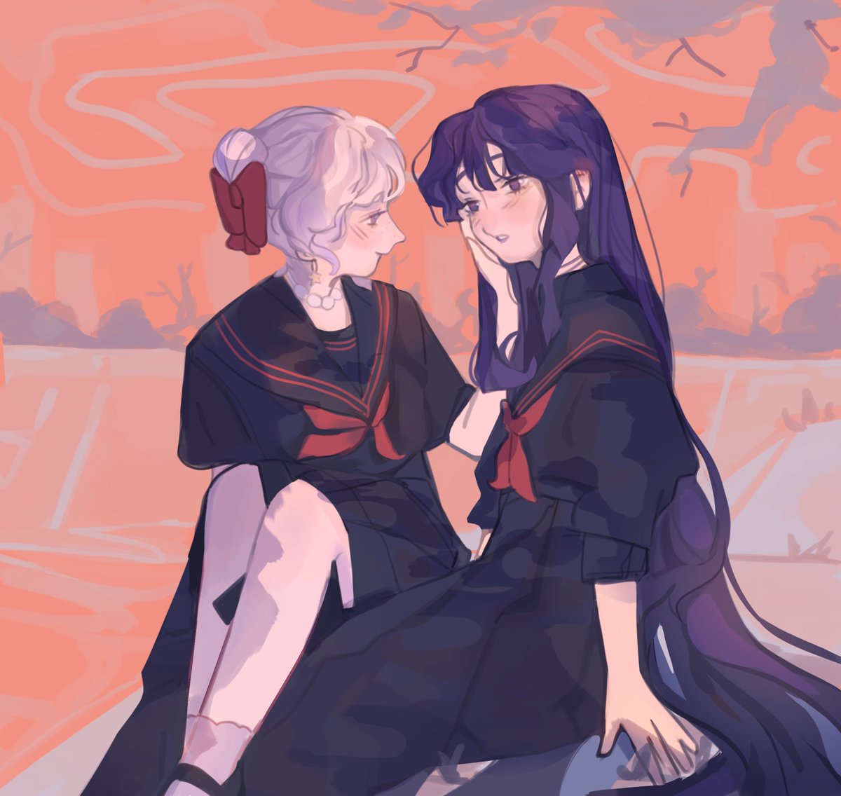 osirr_13's tweet photo. unexpectedly kokomi and ei
they are from my sukeban au but here raiden doesn't look like a tough girl... so it's just school au
#GenshinImpact #ๅ็ฅ #kokobaal #kokoei https://t.co/5UNSOlUjUF