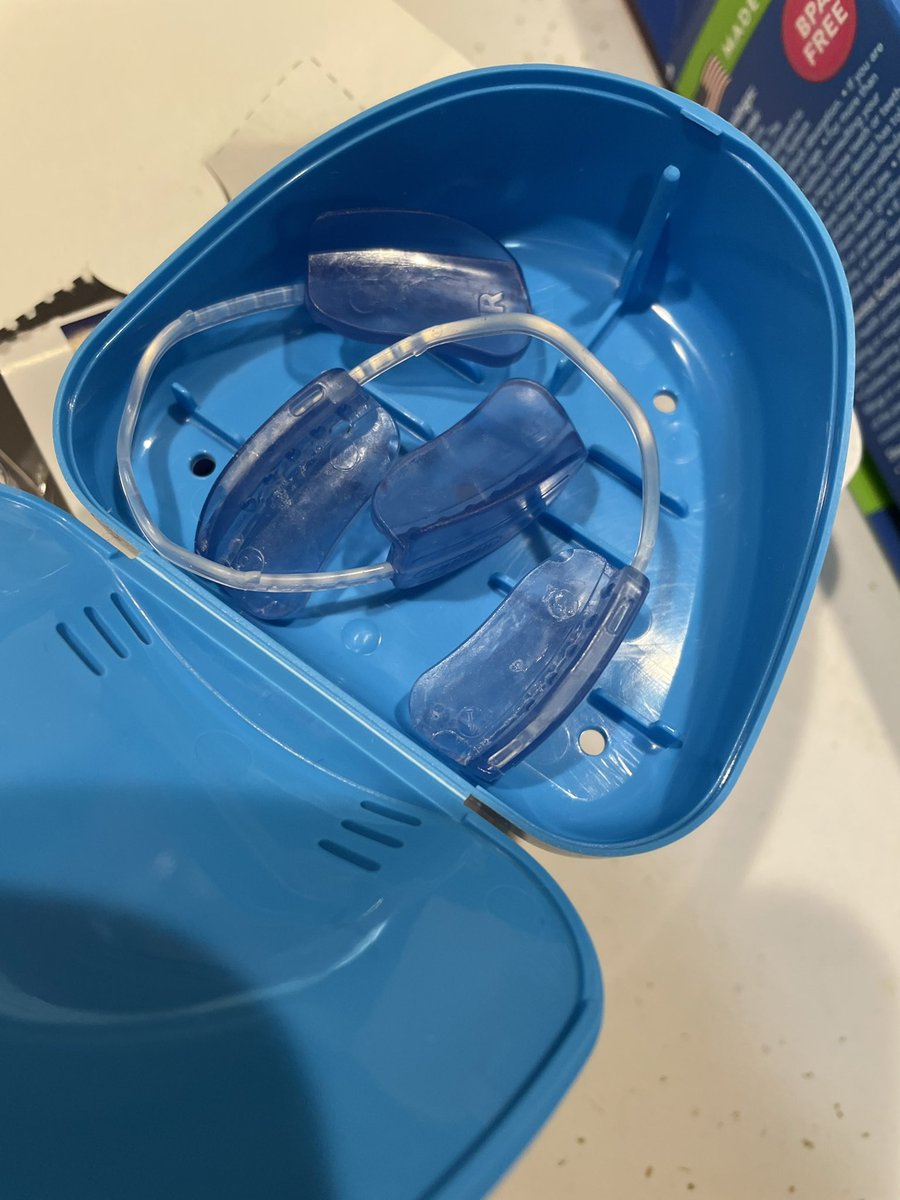 missvideodame's tweet photo. @amazon how did I get sent USED mouth guards?? You can even see the teeth marks. I’m so grossed out. https://t.co/L1fOfQIbEM