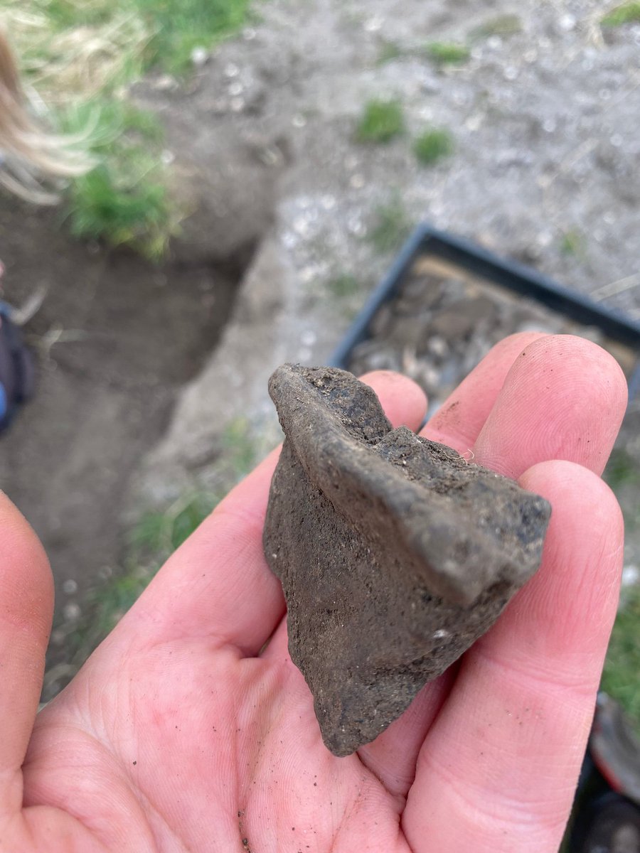 Tiny Iron Age bowl (tempted to call it a Pygmy cup from my Bronze Age days) from our fieldwork at Chisenbury Midden on #salisburyplain in readiness for science on the bones and fingerprint assessment on the pots with Cardiff Uni. #archaeology