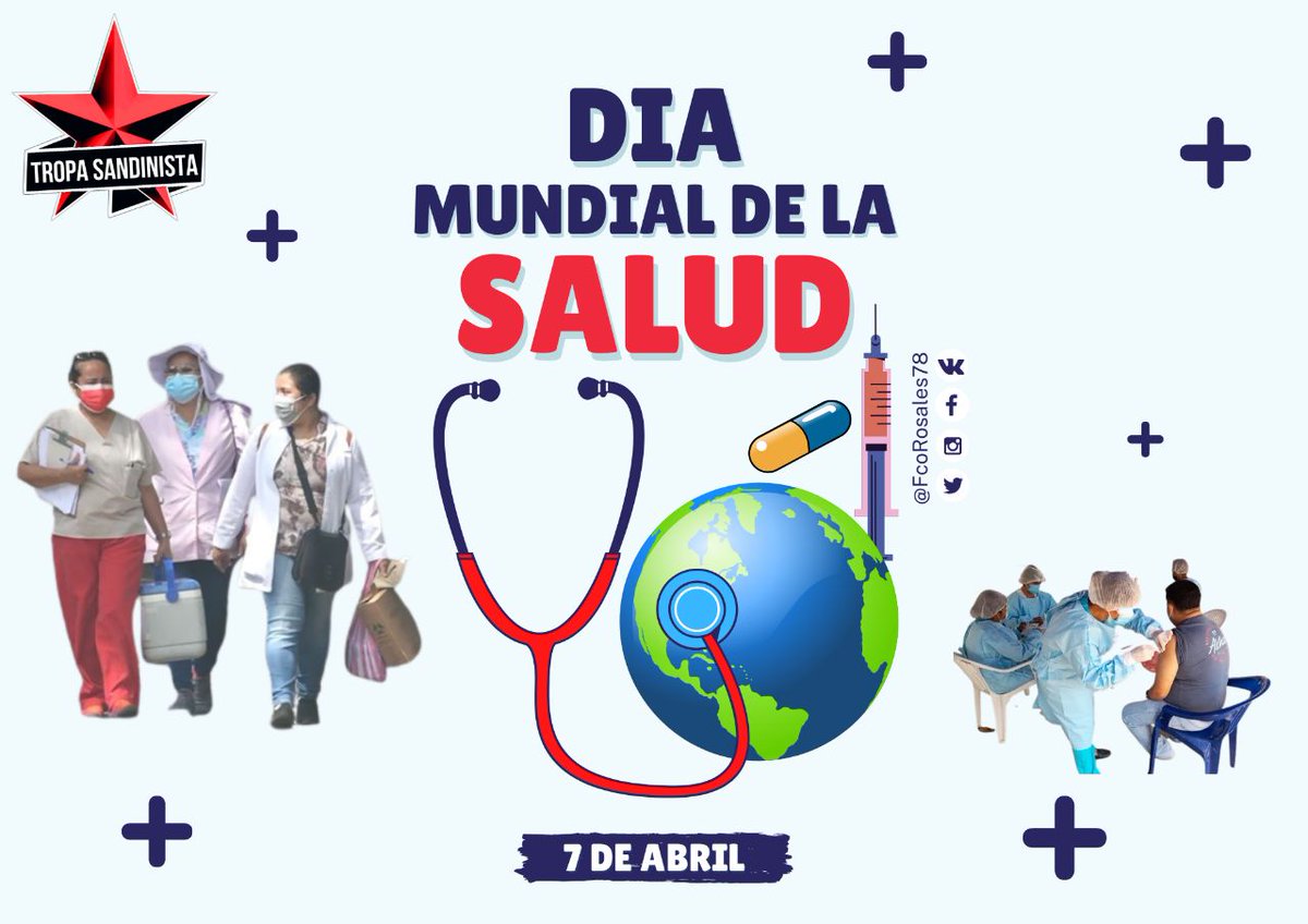 #7Abril 
Celebremos el dia Mundial de la Salud Junto a nuestro Ejercito de Batas Blancas y Nuestro Buen gobierno que dia a dia ejercen un ardua labor de llevar la Salud a toda #Nicaragua.