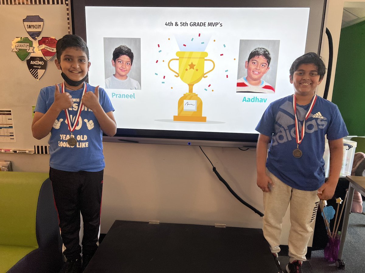 MrsHarvey_'s tweet photo. Math Olympiad awards!! 1st, 2nd, and 3rd + MVP’s and most problems solved! They’re the best 🥰 #austinlearns https://t.co/QgbJBK09zV