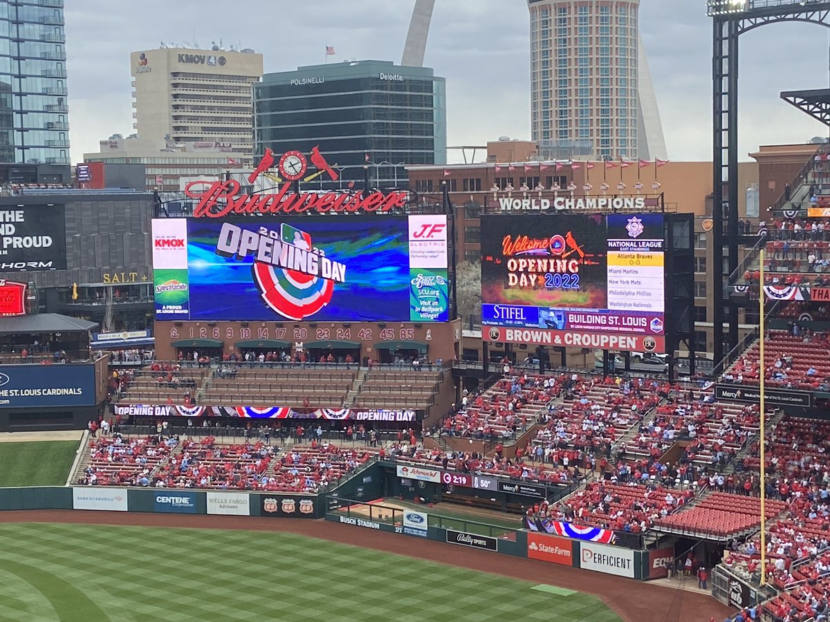 PothCpoth's tweet image. Blues game last night and opening day in St. Louis!   Can’t get any better than this!
