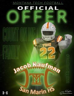 JacobKaufman75's tweet photo. I’m very grateful to receive an offer from Montana Tech after a great conversation with @coachdthatcher @CoachKyleSamson @allfootballSM https://t.co/kDZB8V5LXm