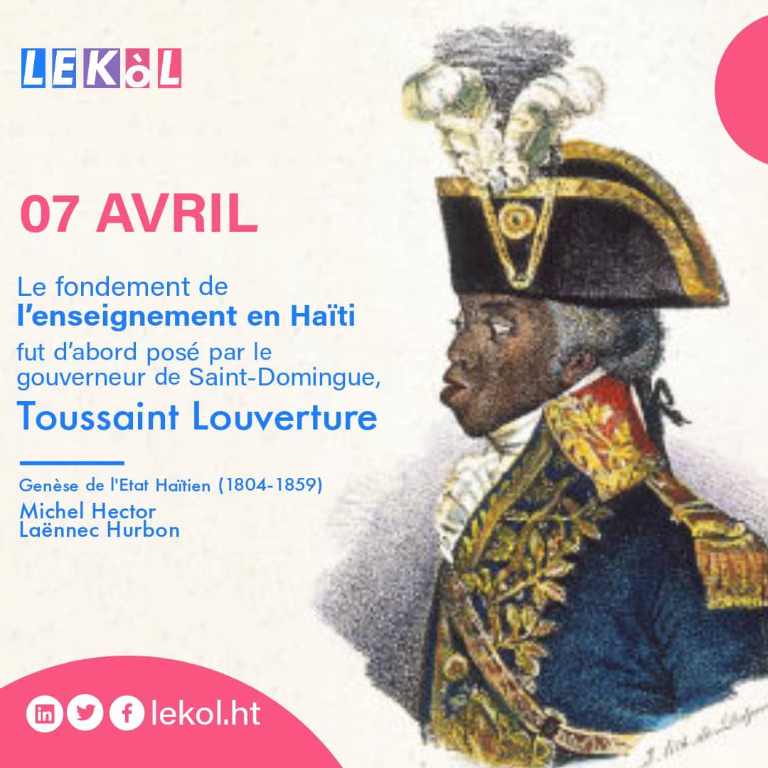 lekolht's tweet photo. Ce jeudi 7 avril 2022, marque le 219e anniversaire de la mort de Toussaint Louverture, précurseur de notre indépendance.  

 #ToussaintLouverture  #lekolhaiti https://t.co/wwVrlWZIsp