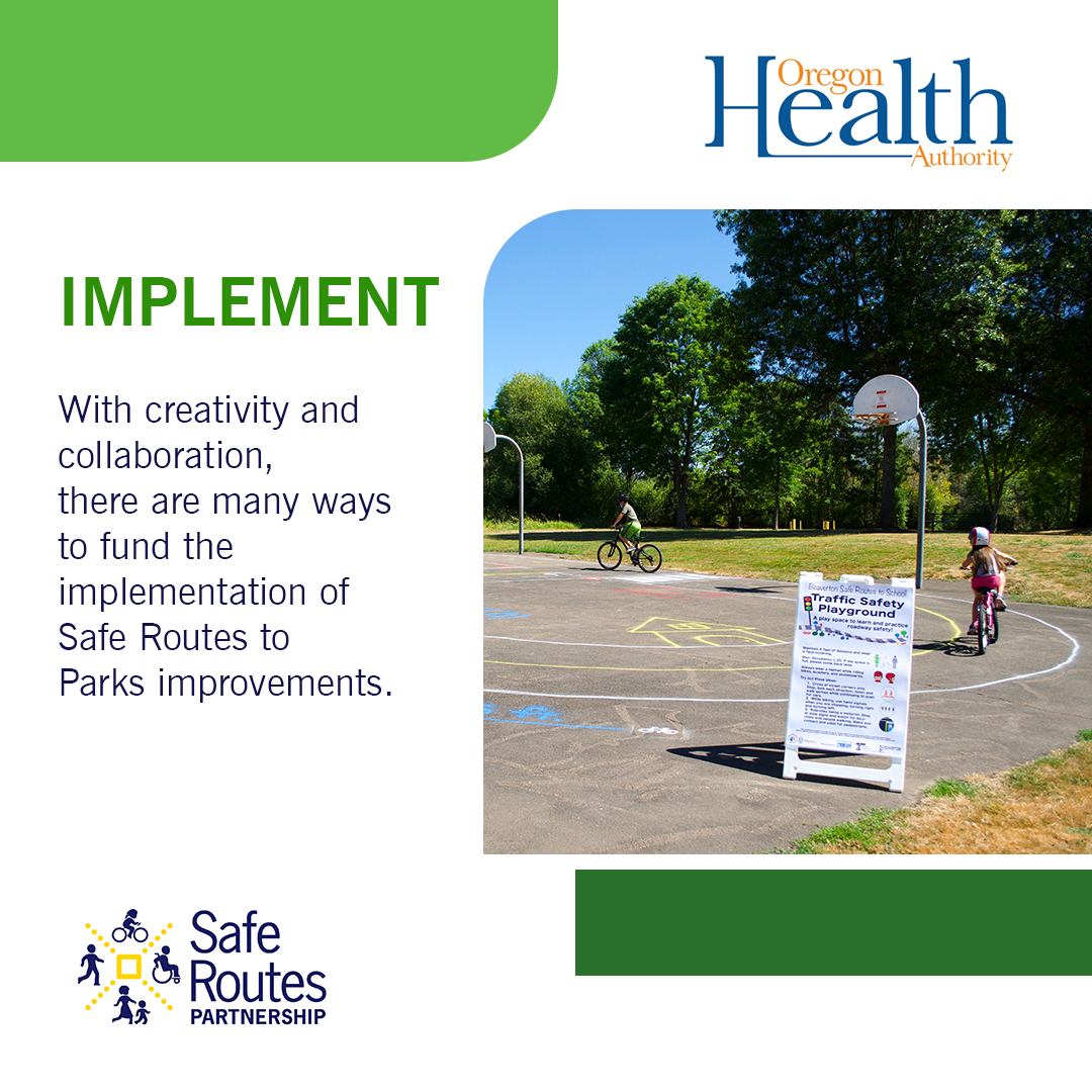DYK Safe Routes to Parks planning often involves creating more green spaces and infrastructure in and around parks? More green spaces = greater physical mental health outcomes. Win win! Learn
more about Safe Routes to Parks at bit.ly/3meXg3q.