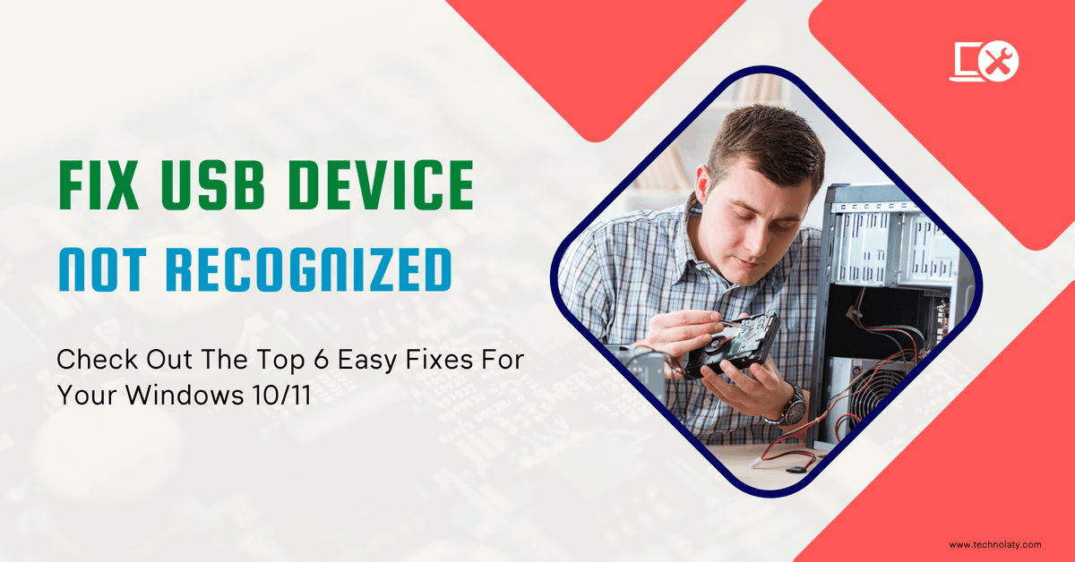 technolatycom's tweet photo. How To Fix USB Device Not Recognized In Windows 10/11 https://t.co/bA4M4GadyF https://t.co/Wte0XugreR